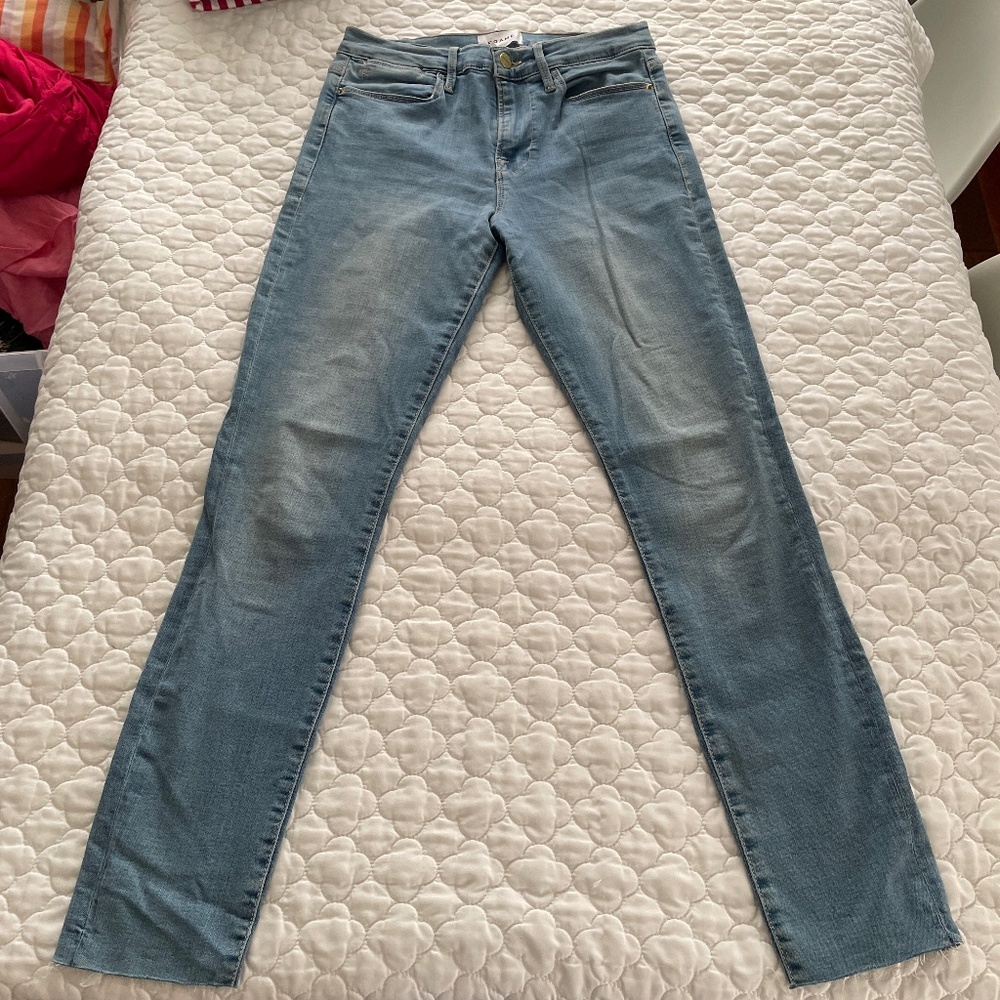 Frame Le High Skinny Raw Hem‎ Jeans Size 29